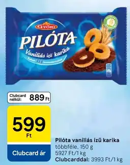 Tesco Pilóta vaníliás ízű karika ajánlat