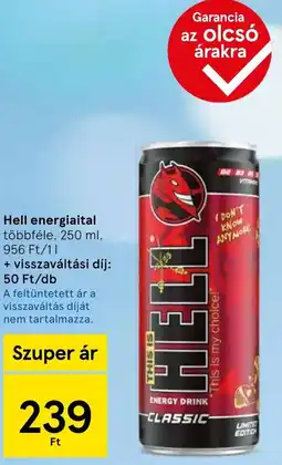 Tesco Hell energiaital ajánlat