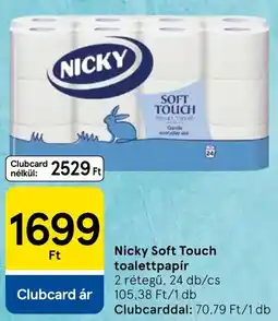 Tesco Nicky Soft Touch toalettpapír ajánlat