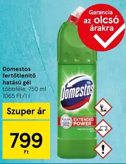 Tesco Domestos fertőtlenítő hatású gél ajánlat