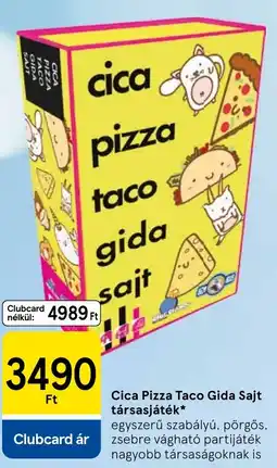 Tesco Cica Pizza Taco Gida Sajt társasjáték ajánlat