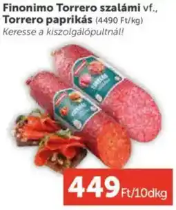 PRIVÁT Finonimo Torrero szalámi, Torrero paprikás ajánlat