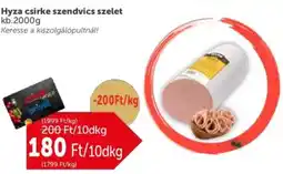 PRIVÁT Hyza csirke szendvics szelet ajánlat