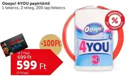 PRIVÁT Ooops! 4YOU papírtörlő ajánlat