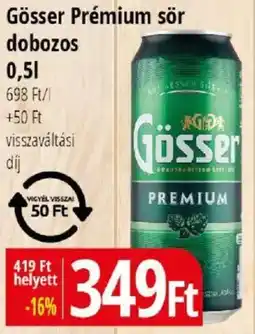 Real Gösser Prémium sör dobozos ajánlat