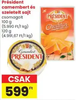 Spar Market Président camembert és szeletelt sajt ajánlat