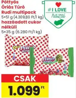 Spar Market Pöttyös Óriás Túró Rudi multipack / hozzáadott cukor nélküli ajánlat