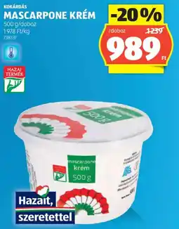 ALDI Kokárdás mascarpone krém ajánlat