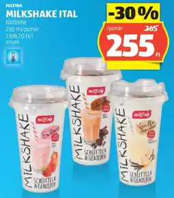 ALDI Milfina milkshake ital ajánlat