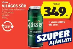ALDI Gösser világos sör ajánlat