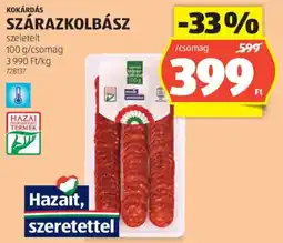 ALDI Kokárdás szárazkolbász ajánlat