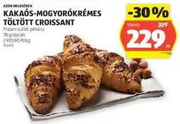 ALDI Azon Melegében Kakaós-mogyorókrémes töltött croissant ajánlat