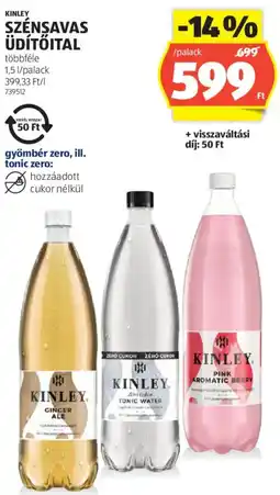 ALDI Kinley Szénsavas üdítőital ajánlat