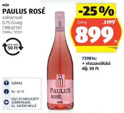 ALDI Mór Paulus Rosé ajánlat