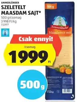 ALDI Ammerländer szeletelt maasdam sajt ajánlat