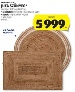 ALDI Home Creation Juta szőnyeg ajánlat
