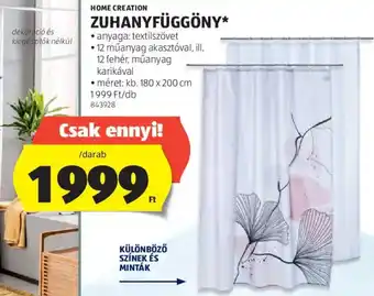 ALDI Home Creation Zuhanyfüggöny ajánlat