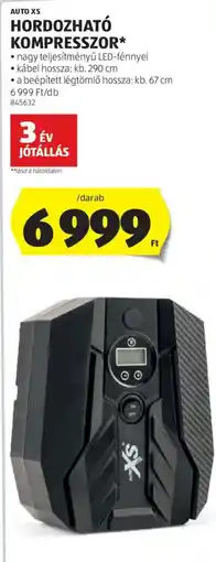 ALDI Auto XS hordozható kompresszor ajánlat
