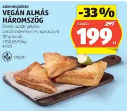 ALDI Azon Melegében Vegán almás háromszög ajánlat