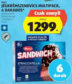 ALDI Mucci jégkrémszendvics multipack ajánlat
