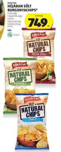 ALDI Snack Fun Héjában sült burgonyachips ajánlat