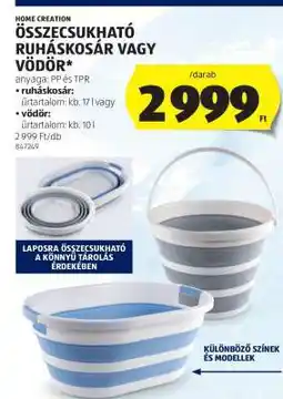 ALDI Összecsukható ruháskosár vagy vödör ajánlat