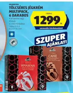 ALDI GRANDESSA TÖLCSÉRES JÉGKRÉM MULTIPACK, 6 DARABOS ajánlat