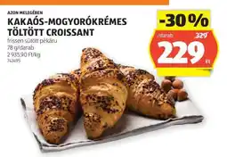 ALDI KAKAÓS-MOGYORÓKRÉMES TÖLTÖTT CROISSANT ajánlat