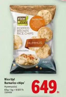 Lidl RICE UP Barnarizs chips ajánlat