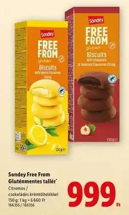 Lidl Sondey Free From Gluténmentes tallér ajánlat