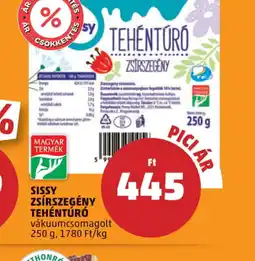 PENNY Sissy Zsírszegény Tehéntúr ajánlat