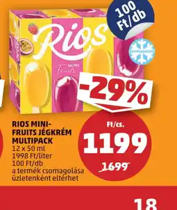 PENNY Rios Mini-Fruits Jégkrém Multipack ajánlat