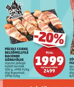 PENNY Pácolt csirke belsőmellfilé baconbe göngyölve ajánlat