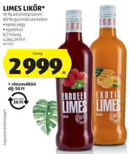 ALDI Limes likőr ajánlat