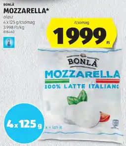ALDI Bonla mozzarella ajánlat