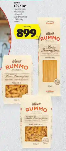 ALDI Rummo Tészta ajánlat