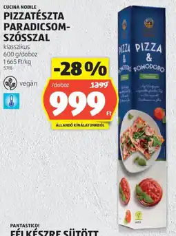 ALDI Cucina Nobile Pizzatészta paradicsom- szósszal ajánlat
