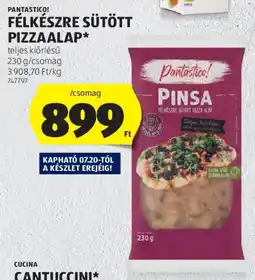 ALDI Pantastico! Félkészre sütött pizzaalap ajánlat