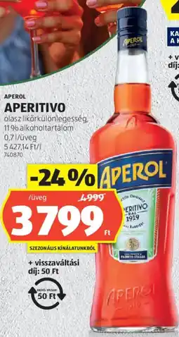 ALDI Aperol aperitivo ajánlat