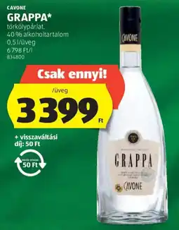ALDI Cavone Grappa ajánlat