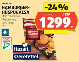 ALDI American Hamburger-húspogácsa ajánlat