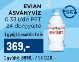 Metro Evian ásványvíz ajánlat