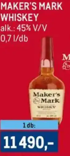 Metro Maker's Mark Whiskey ajánlat