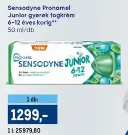 Metro Sensodyne Pronamel Junior gyerek fogkrém 6-12 éves korig ajánlat