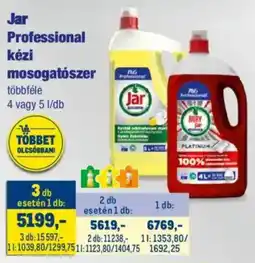 Metro Jar Professional kézi mosogatószer ajánlat
