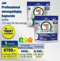 Metro Jar Professional mosogatógép kapszula ajánlat
