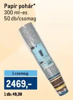 Metro Papír pohár ajánlat
