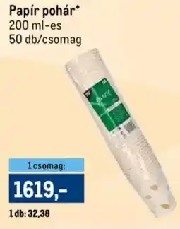 Metro Papír pohár ajánlat