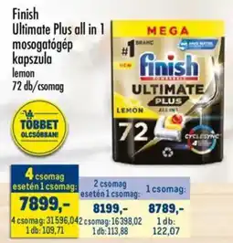 Metro Finish Ultimate Plus all in 1 mosogatógép kapszula ajánlat