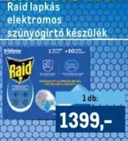 Metro Raid lapkás elektromos szúnyogirtó készülék ajánlat